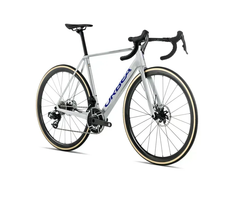 Orbea ORCA M21eLTD PWR Road Bike in Spark Silver/Titain Grey Gloss-1