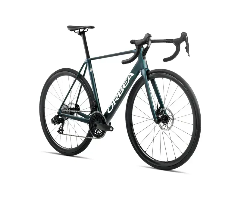 Orbea ORCA M21eTEAM Matt Road Bike in Escape Green Carbon View Matt-1