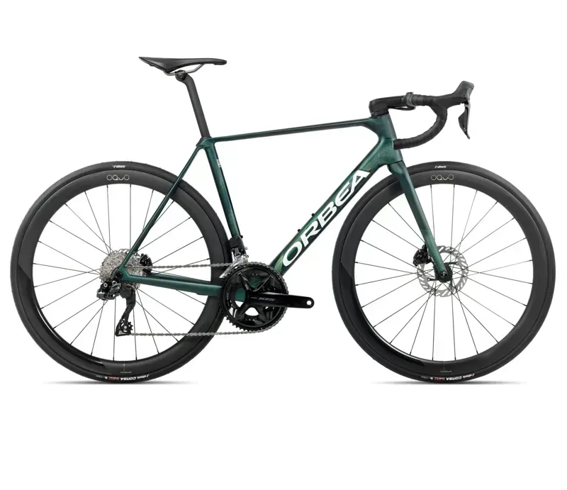 Orbea ORCA M30iLTD PWR Road Bike in Escape Green/Carbon View Matt