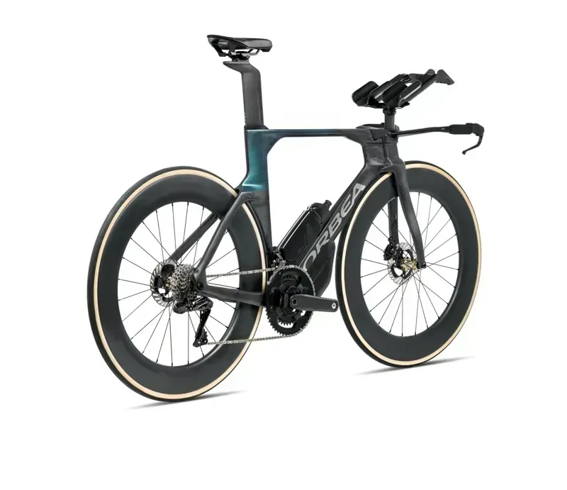 Orbea Ordu M10iLTD Triathlon Bike In Diamond Carbon View/Matt-Evasion Green Gloss-2