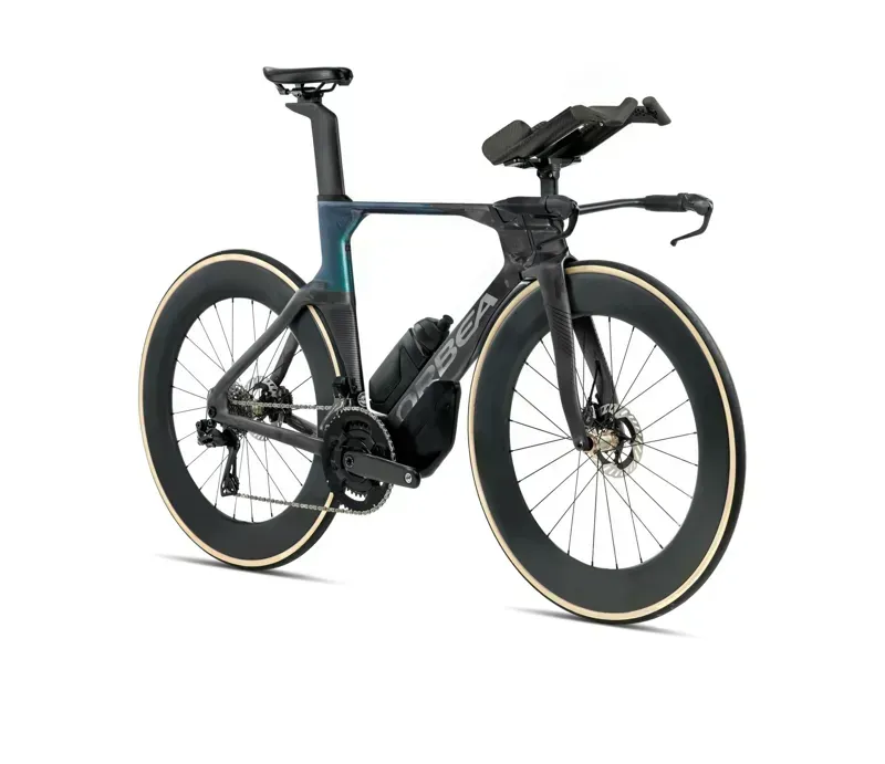 Orbea Ordu M30iLTD Triathlon Bike In Diamond Carbon View/Matt-Evasion Green Gloss-1