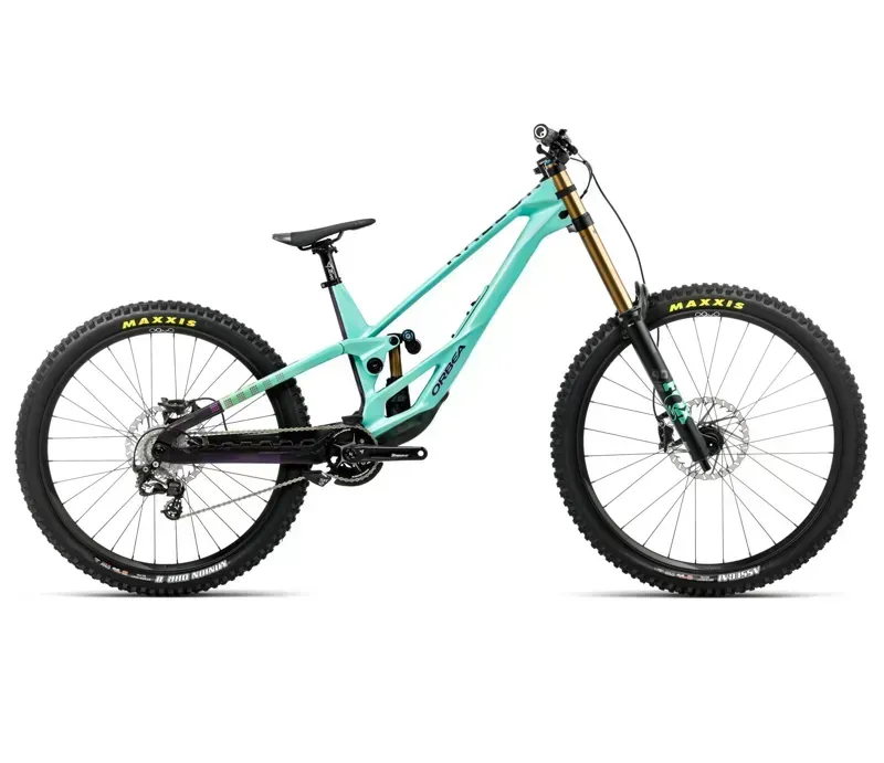 Orbea Rallon DH-LTD Mountain Bike In Aloha Green/Fantasy Purple Carbon View Gloss