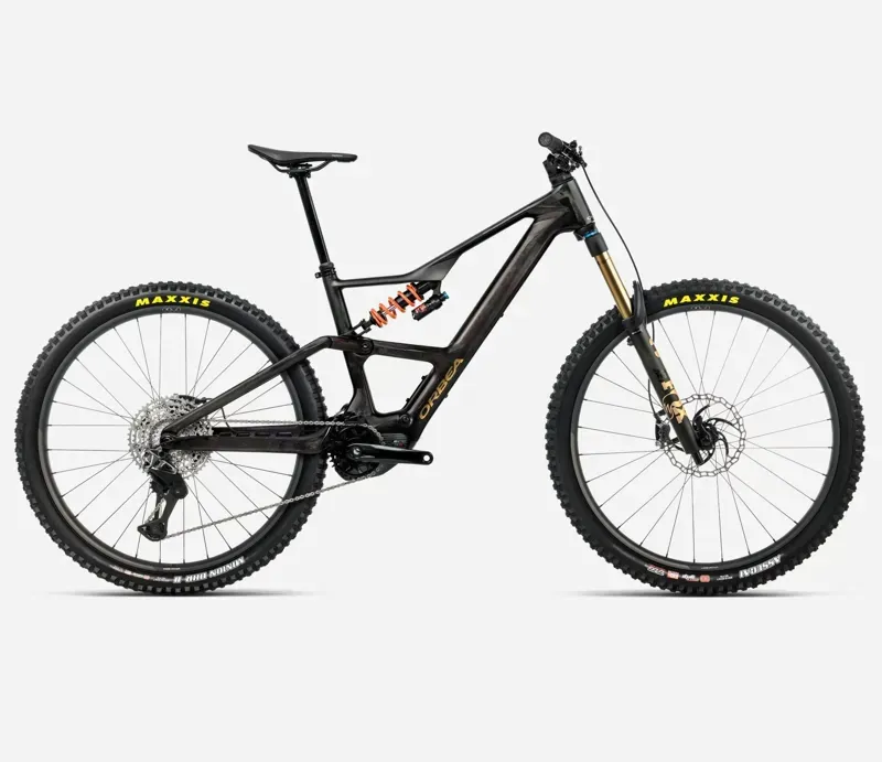 Orbea Rise LT M-Team E-MTB In Cosmic Carbon View/Golden Sand Gloss