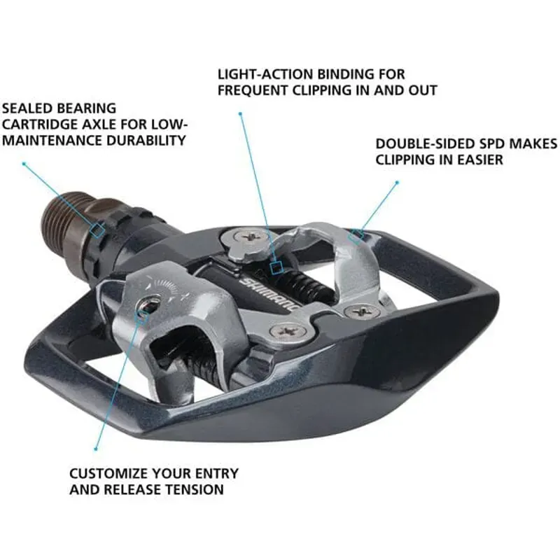 Shimano Pedals PD-ED500 Light Action SPD Pedals-1