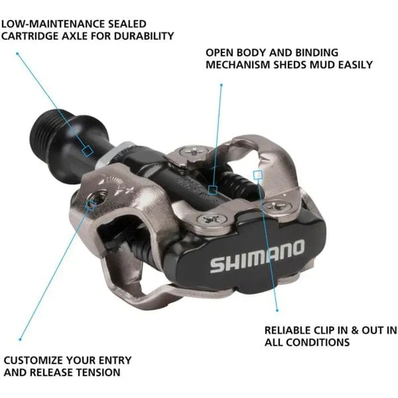 Shimano Pedals PD-M540 MTB SPD Pedals in Black-1