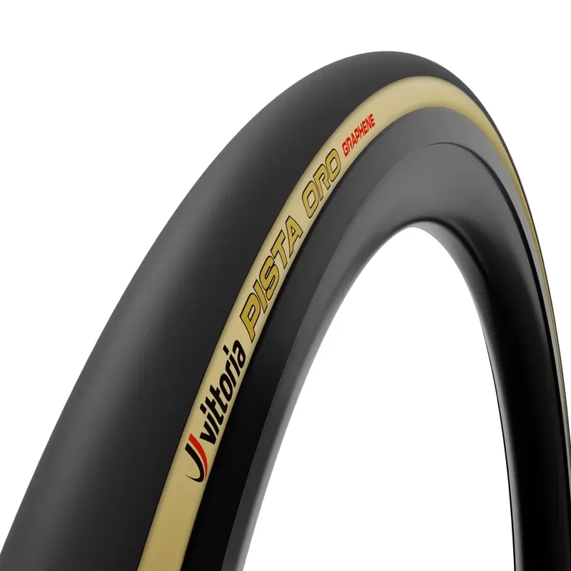 Vittoria Pista Oro 23-28-inch TLR Folding Tyre in Black/Tan-1