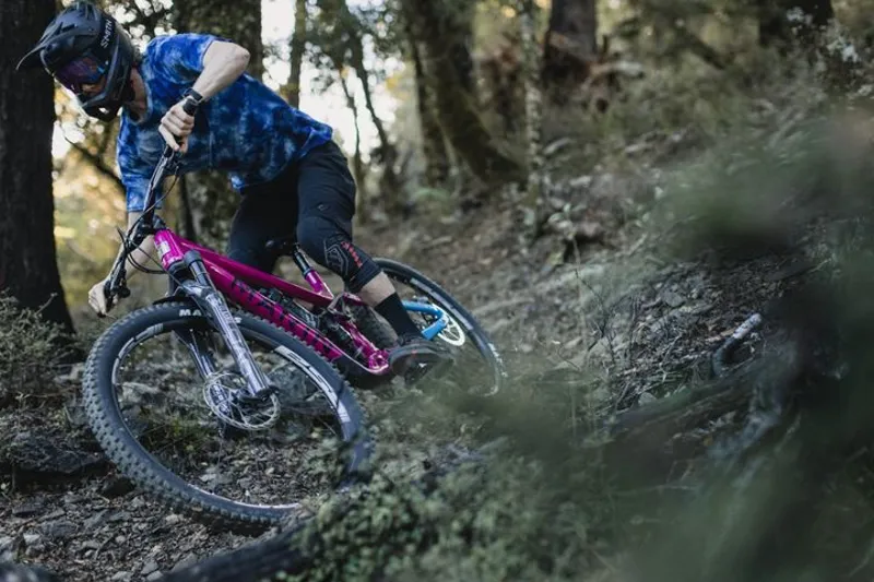 Marin Alpine Trail XR AXS Mountain Bike In Gloss Magenta/Blue/Black-1