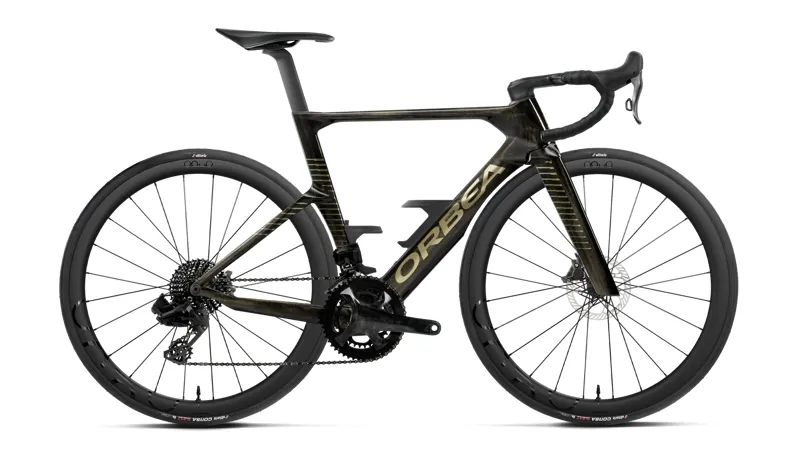 Orbea Orca Aero M22 LTD Road Bike in Magic Gold CView and Titanium