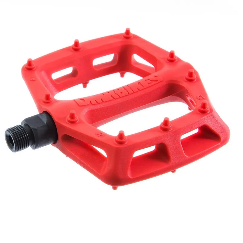 DMR V6 Cro-Mo Axle Plastic Pedal in Red