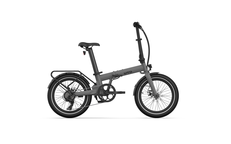UTO ESS20 Compact Folding Electric Bike Stone Grey