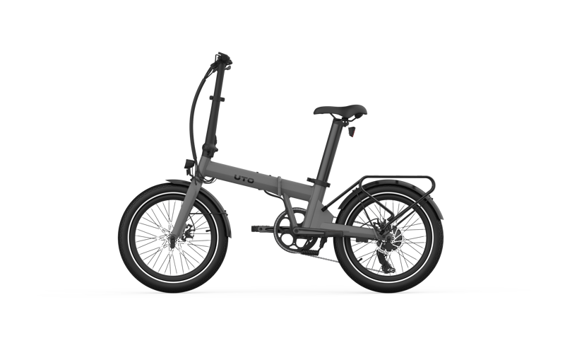 UTO ESS20 Compact Folding Electric Bike Stone Grey-1