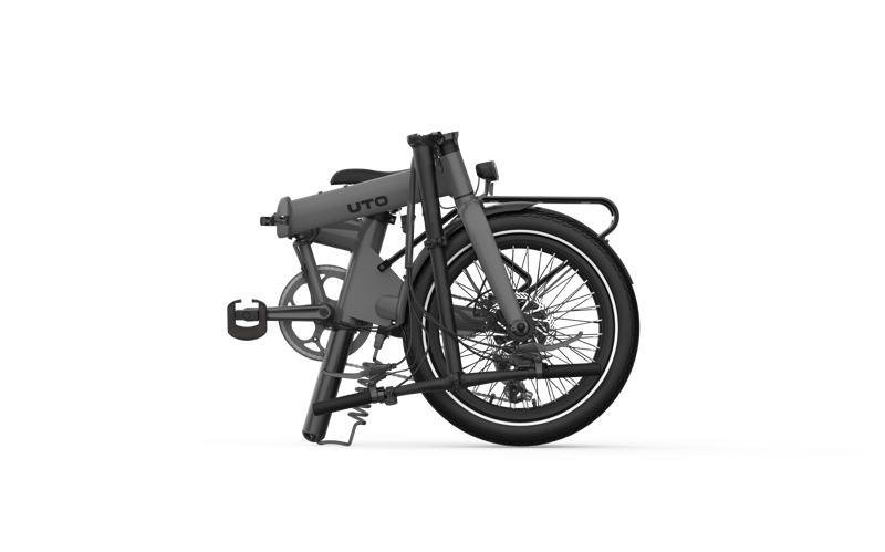 UTO ESS20 Compact Folding Electric Bike Stone Grey-2