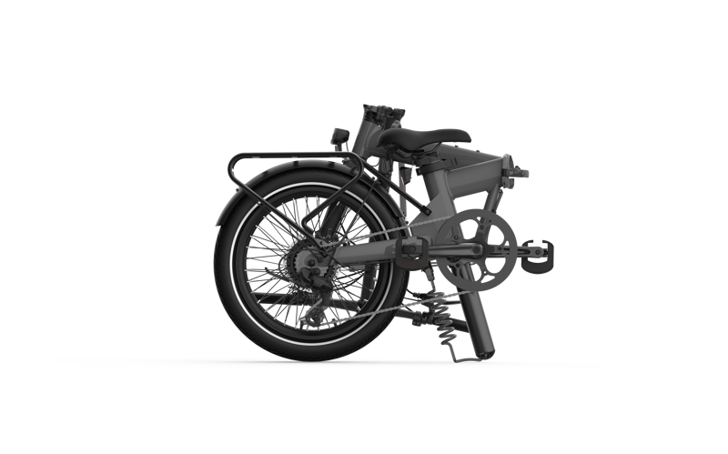 UTO ESS20 Compact Folding Electric Bike Stone Grey-3