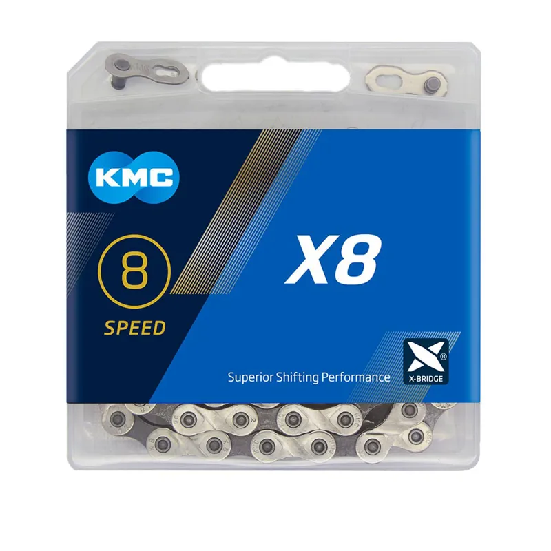 KMC X8 Silver/Grey Chain 114L Silver