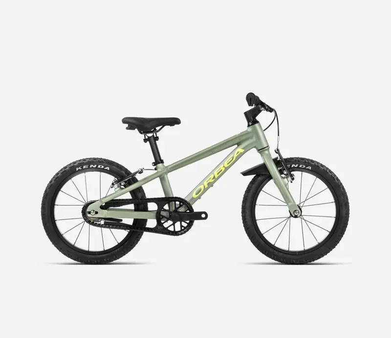 Orbea Mx 16 Junior Bike In Metallic Green Artichoke Matt/Yellow Matt