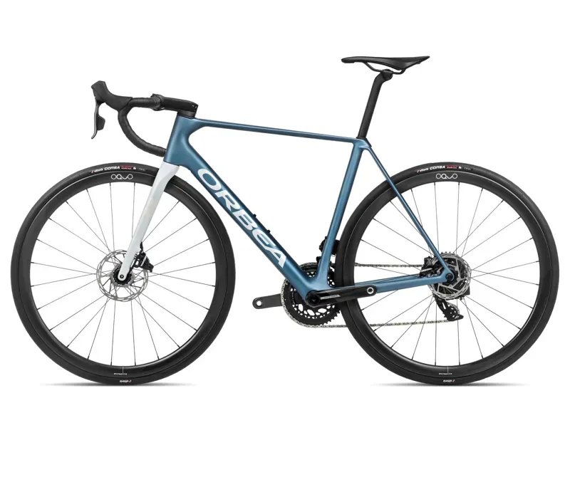 Orbea Orca M21eteam Pwr Road Bike In Slate Blue/Halo Silver-1
