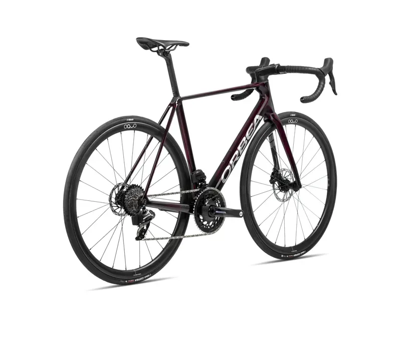 Orbea Orca M21eteam Pwr Road Bike In Wine Red/Titanium-3