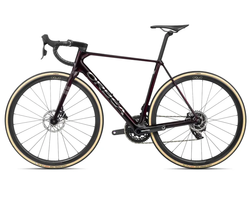 Orbea Orca M21eltd Pwr Road Bike In Wine Red/Titanium-3