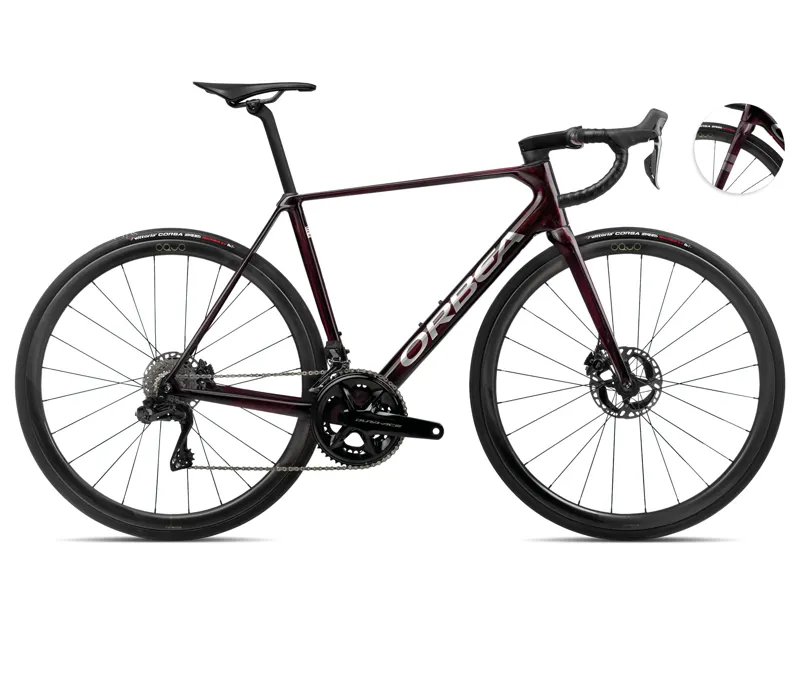 Orbea Orca M10iltd Pwr Road Bike In Wine Red/Titanium-2