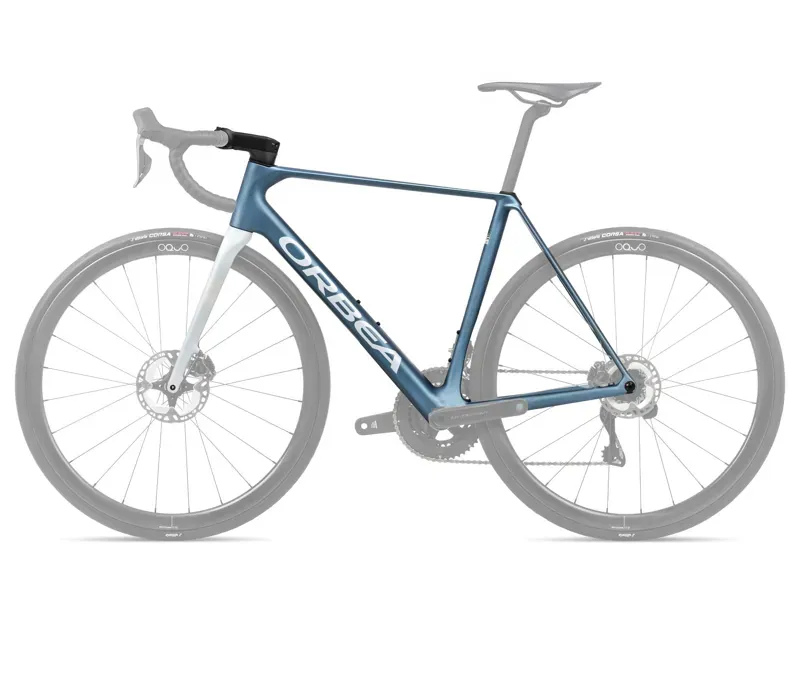 Orbea Orca Omr Road Bike Frameset in Slate Blue Halo Silver-1