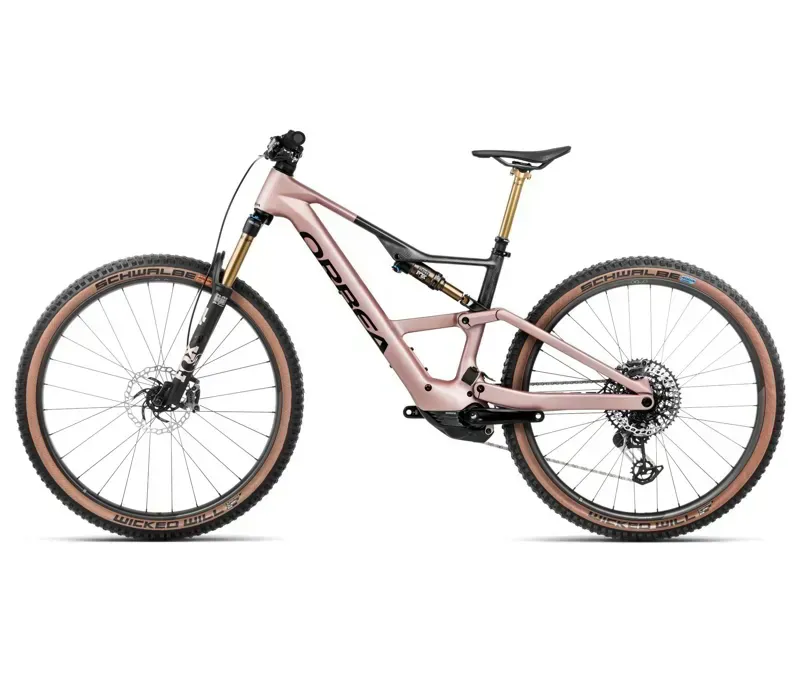 Orbea Rise SL M-Ltd 630W Electric Mountain Bike Desert Rose in Carbon Raw Matt-1