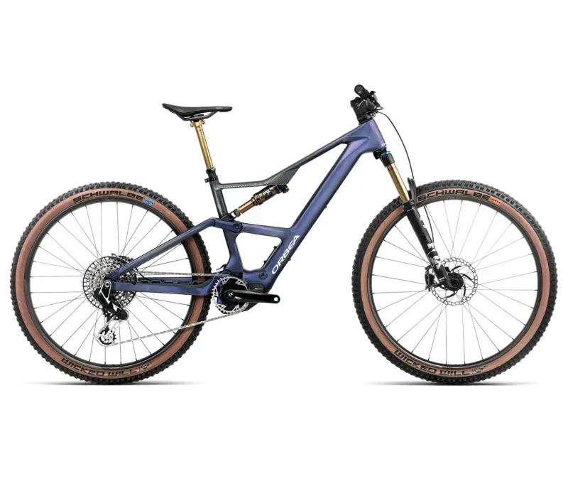 Orbea Rise SL M-Ltd 630W Carbon View in Tanzanite/Carbon Raw Matt