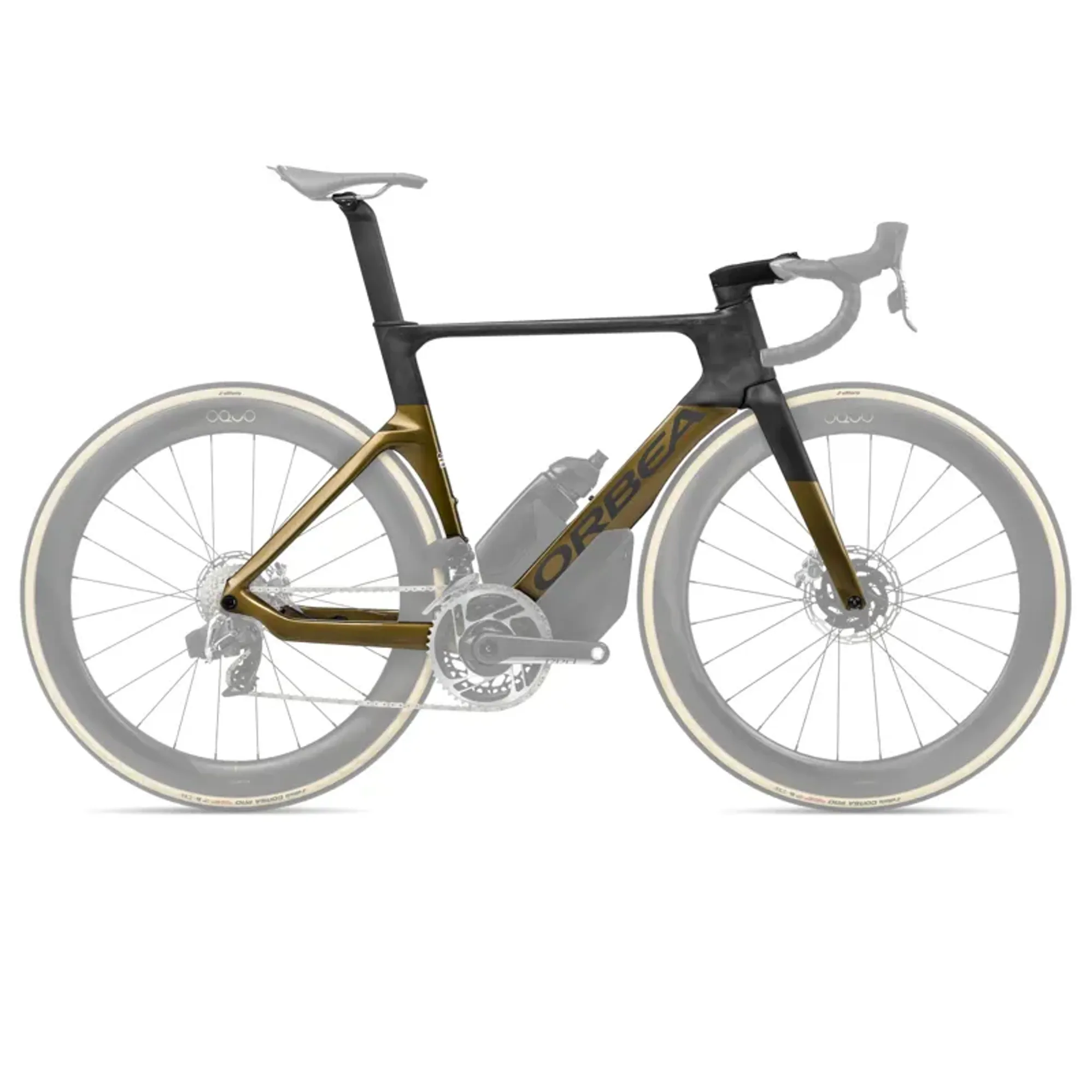 Orbea Orca Aero Omx Road Bike Frame In Olive Green Gloss/Carbon Raw Matt