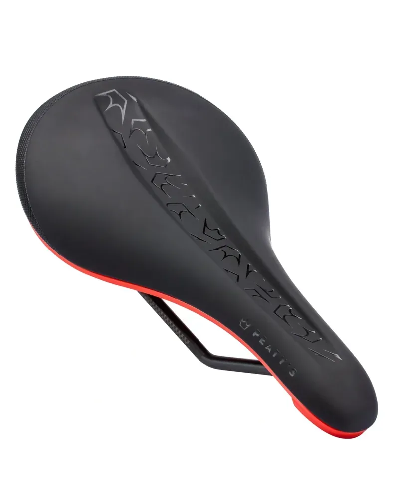 Peaty's Monarch 4130 Rail/Nylon Base Saddle in Red