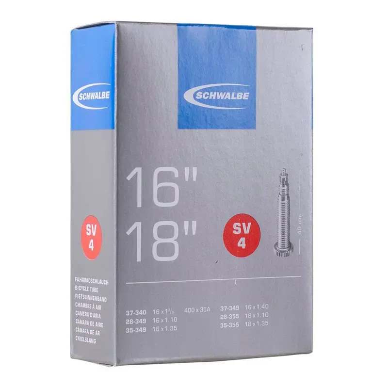 Schwalbe SV4 16-18-inch Tube in Black