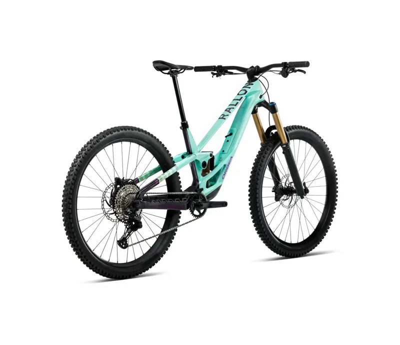 Orbea Rallon E-Team MTB in Aloha Green/Fantasy Purple Carbon View Gloss-2