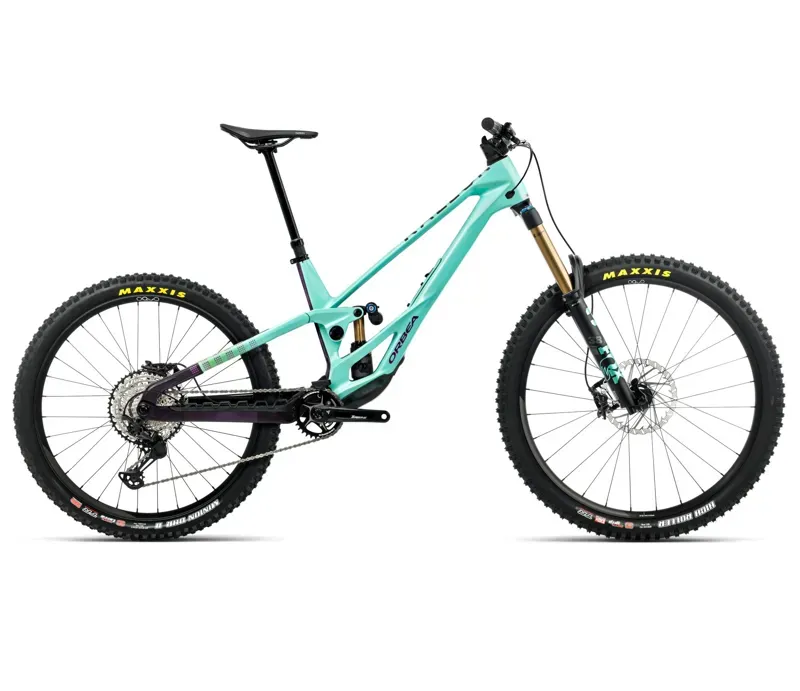 Orbea Rallon E-Team MTB in Aloha Green/Fantasy Purple Carbon View Gloss