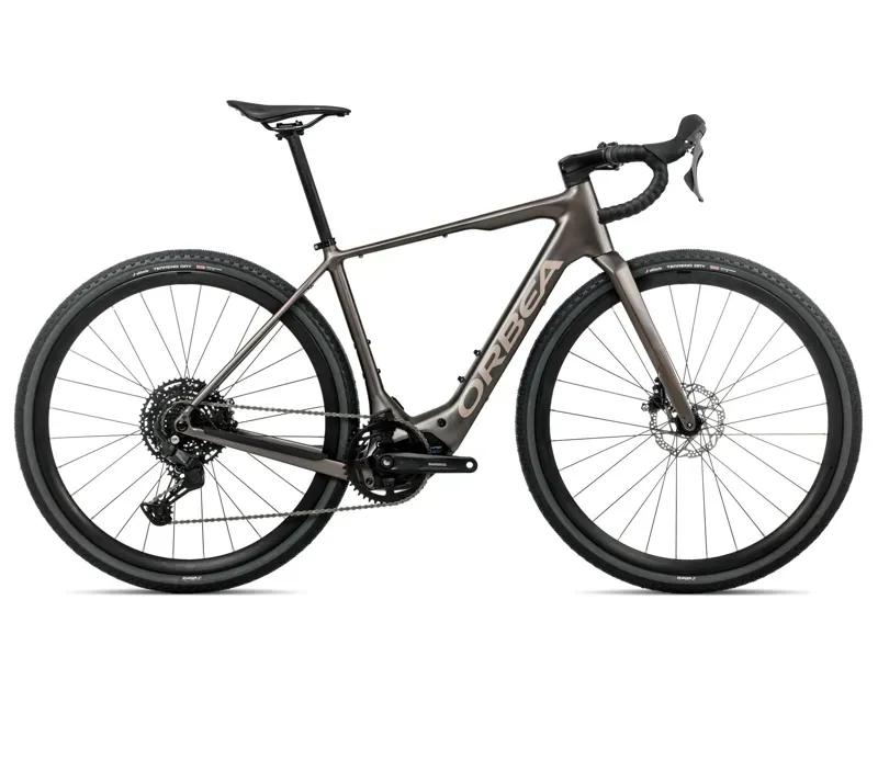 Orbea Denna H50 E-Road Bike in Magnetic Bronze Matt/Nickel Gloss