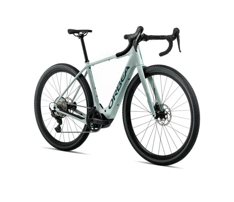 Orbea Denna H30 E-Road Bike in Blue Stone Matt/Escape Green Gloss-1