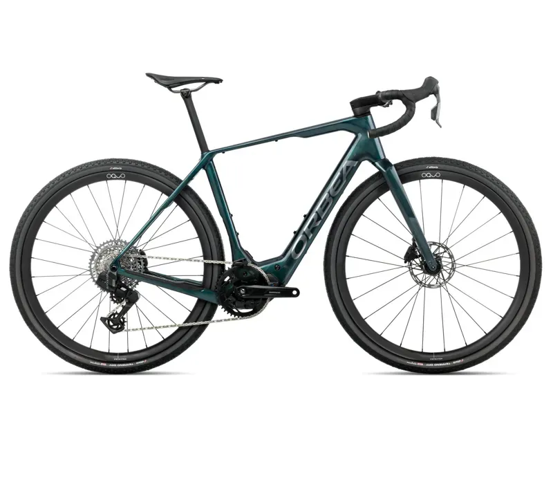Orbea DENNA M31e E-Road Bike In Escape Green Gloss/Foggy Matt