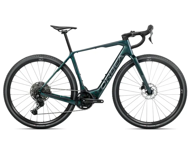 Orbea Denna M40 E-Road Bike In Escape Green Gloss/Foggy Matt