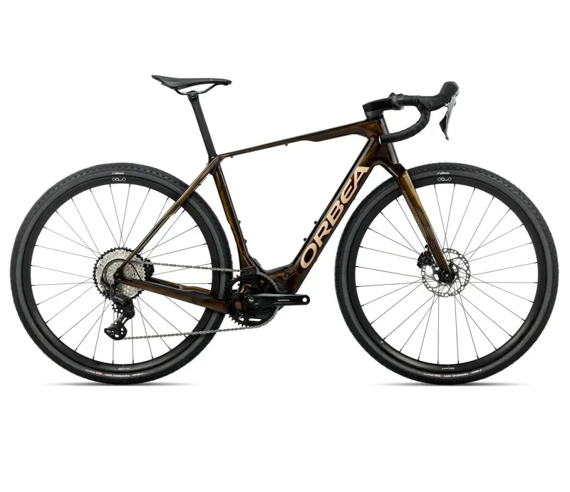 Orbea Denna M20 E-Road Bike In Caramel Carbon View/Golden Sand Gloss