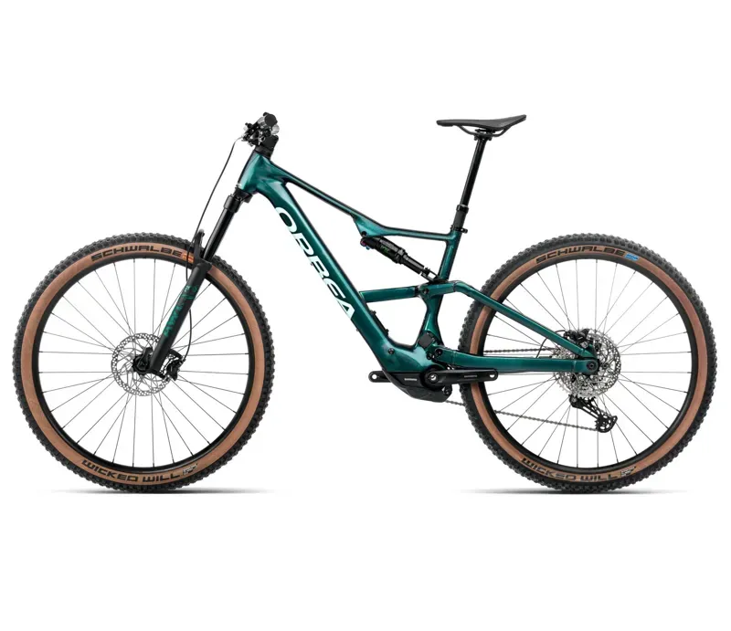 Orbea Rise SL H30 E-MTB in Escape Green-Splash Ice Green Gloss-1