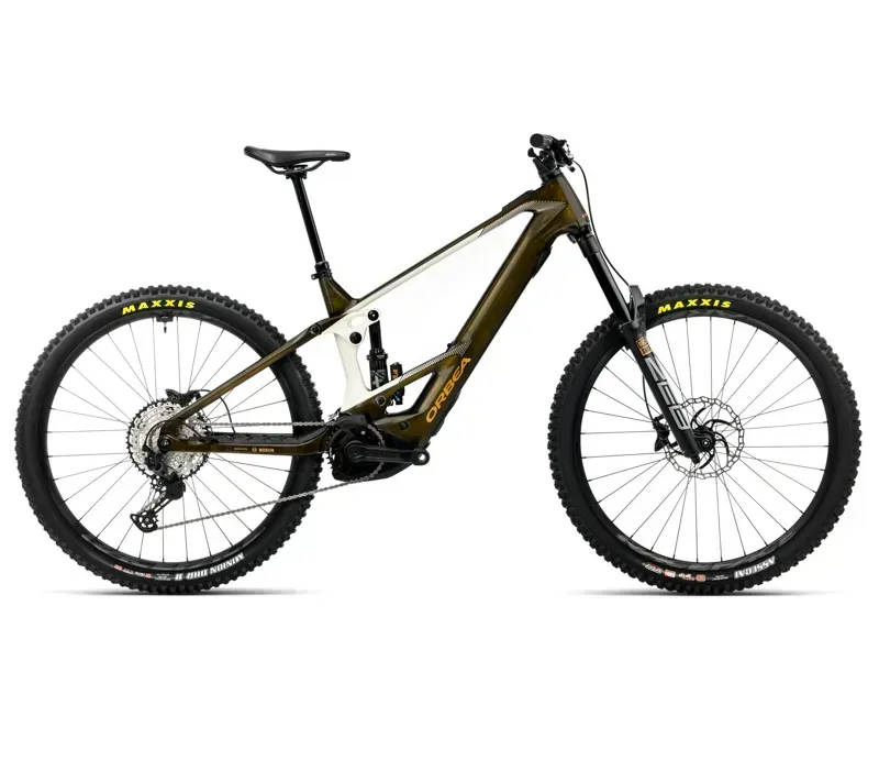 Orbea Wild M20 E-MTB In Caramel Carbon View Gloss/Cream White Matt