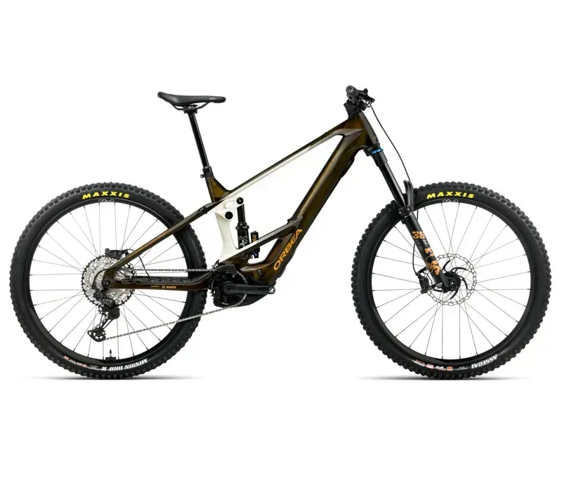 Orbea Wild M10 E-MTB In Caramel Carbon View Gloss/Cream White Matt