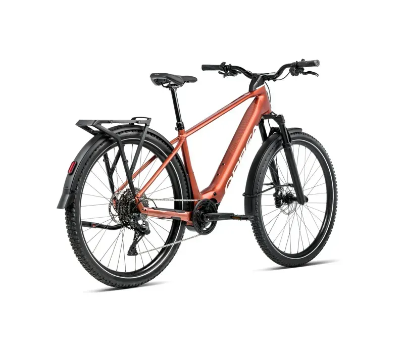 Orbea Kemen Adv 10 E-Hybrid Bike In Mars Red/Ivory White Gloss-2