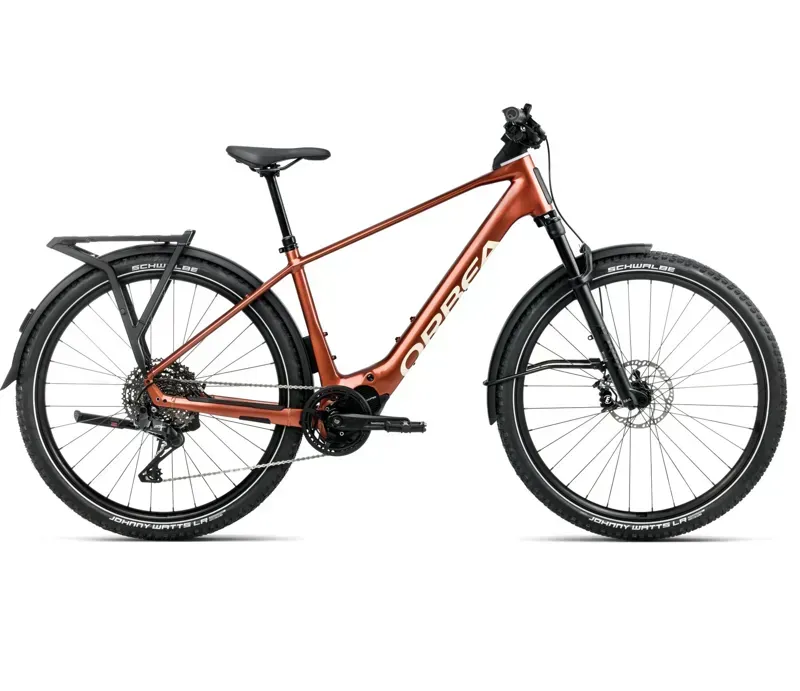 Orbea Kemen Adv 10 E-Hybrid Bike In Mars Red/Ivory White Gloss