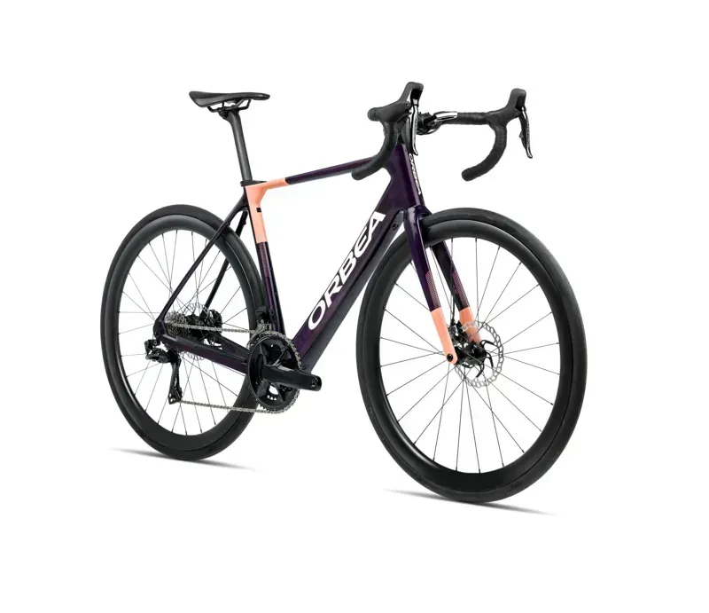 Orbea Gain M40 E-Road Bike in Fantasy Purple Carbon View Gloss/Orange Cloud Matt-1