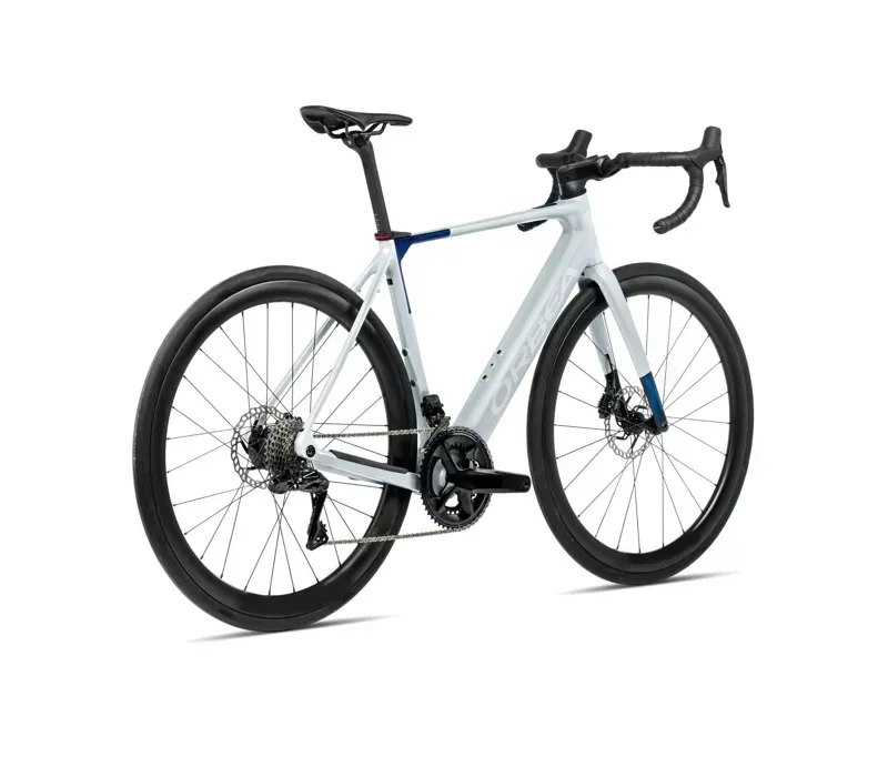 Orbea Gain M30 E-Road Bike In Halo Silver Matt/Blue Carbon View Gloss-2