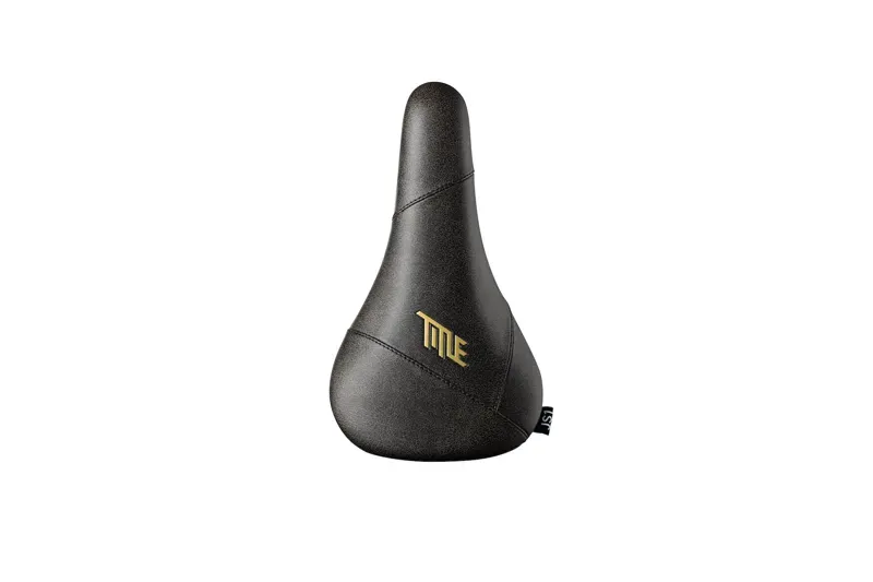Title JS1 Saddle CrMO Rails in Black/Gold Crackle