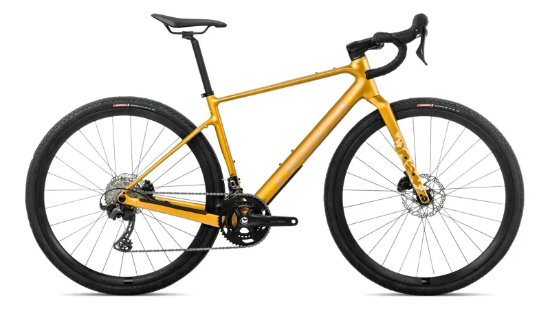 Orbea Terra H30 Gravel Bike in Bumblebee Yellow - Brown