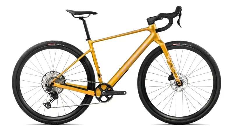 Orbea Terra H30 1X Gravel Bike in Bumblebee Yellow - Brown