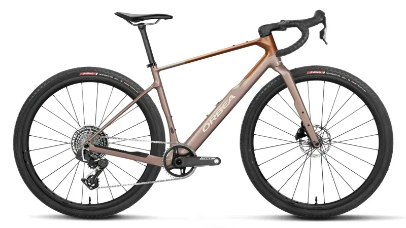 Orbea Terra M21e Team 1X Gravel Bike in Nickel - Cinamon