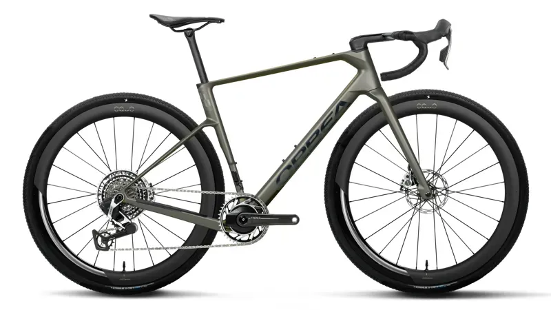 Orbea Terra Race M11e LTD 1X PWR Gravel Bike in Spaceship Green