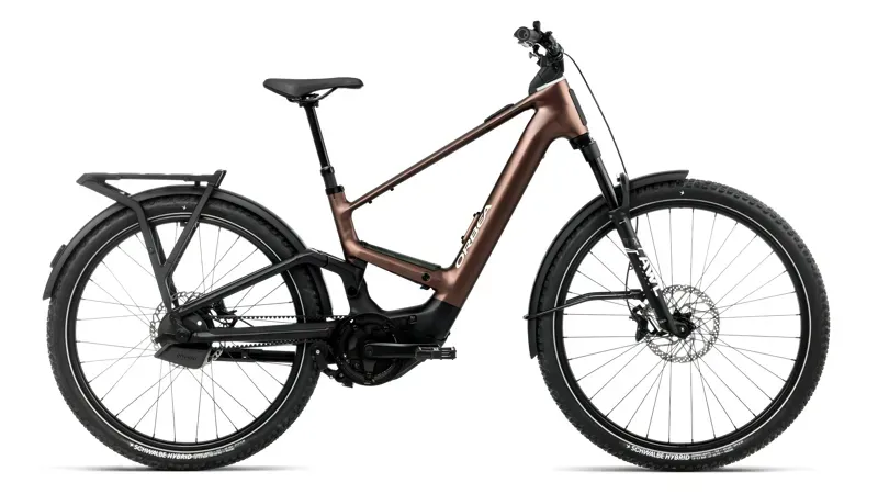 Orbea Muga 10 eHybrid Bike in Rust - Diamond Black Matt