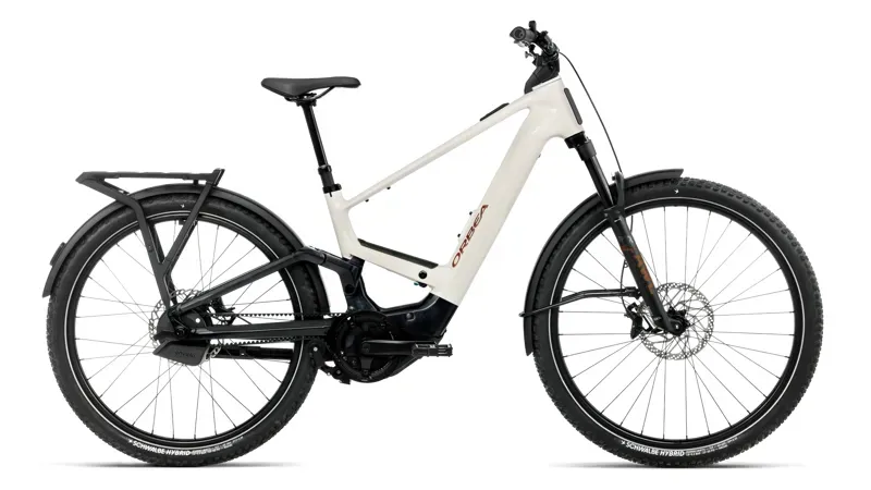Orbea Muga 10 eHybrid Bike in Ivory White - Black